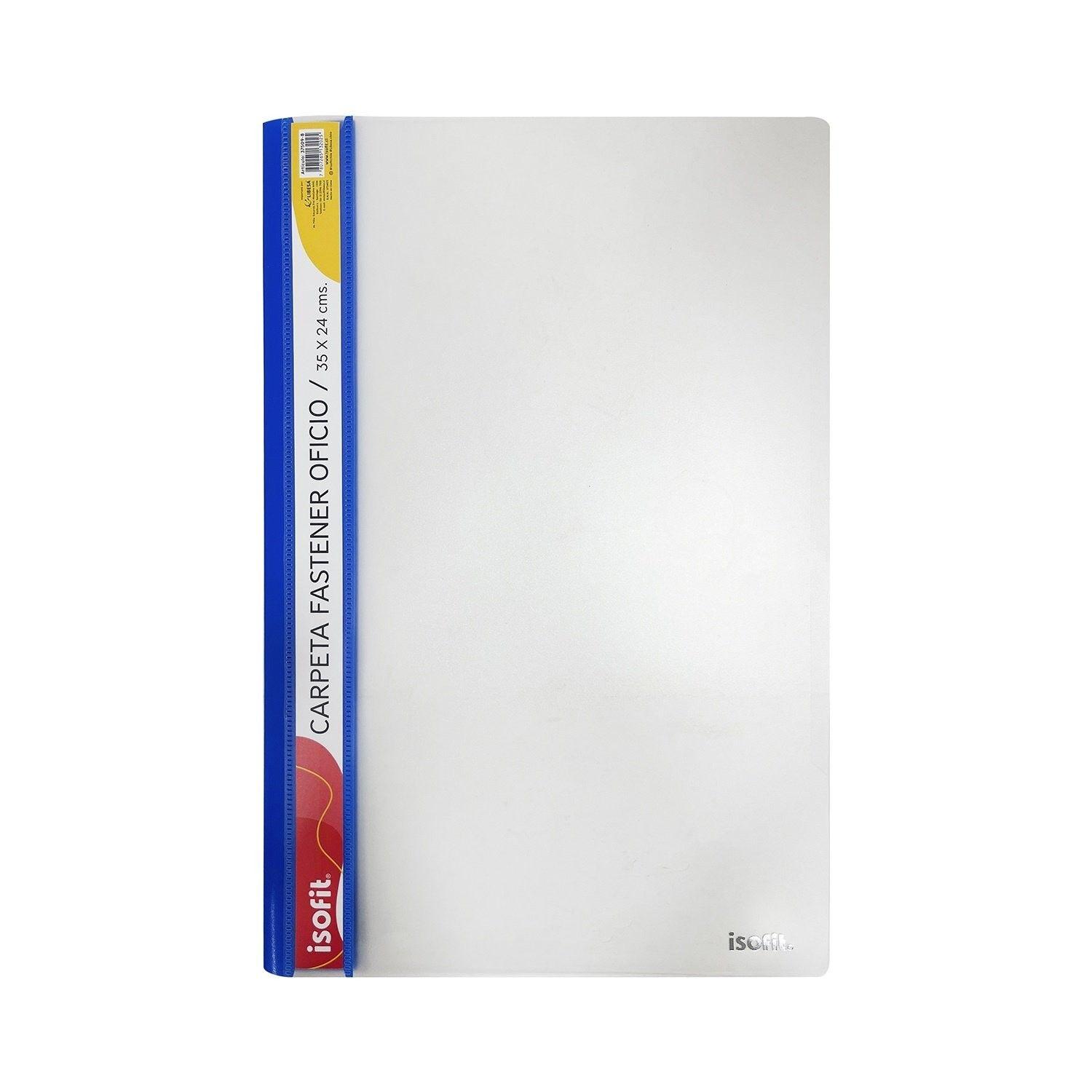 Carpeta vinil Isofit Fastener oficio azul-0
