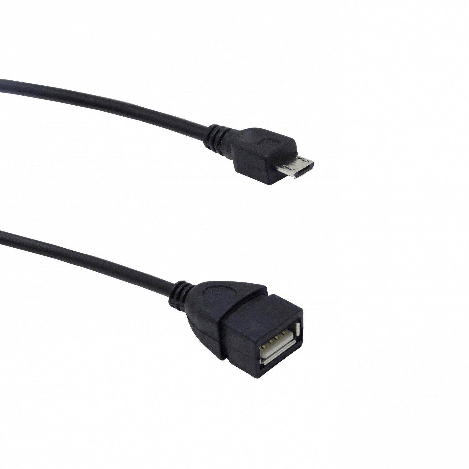 Cable USB OTG A hembra a Micro B macho 0,1 m-3