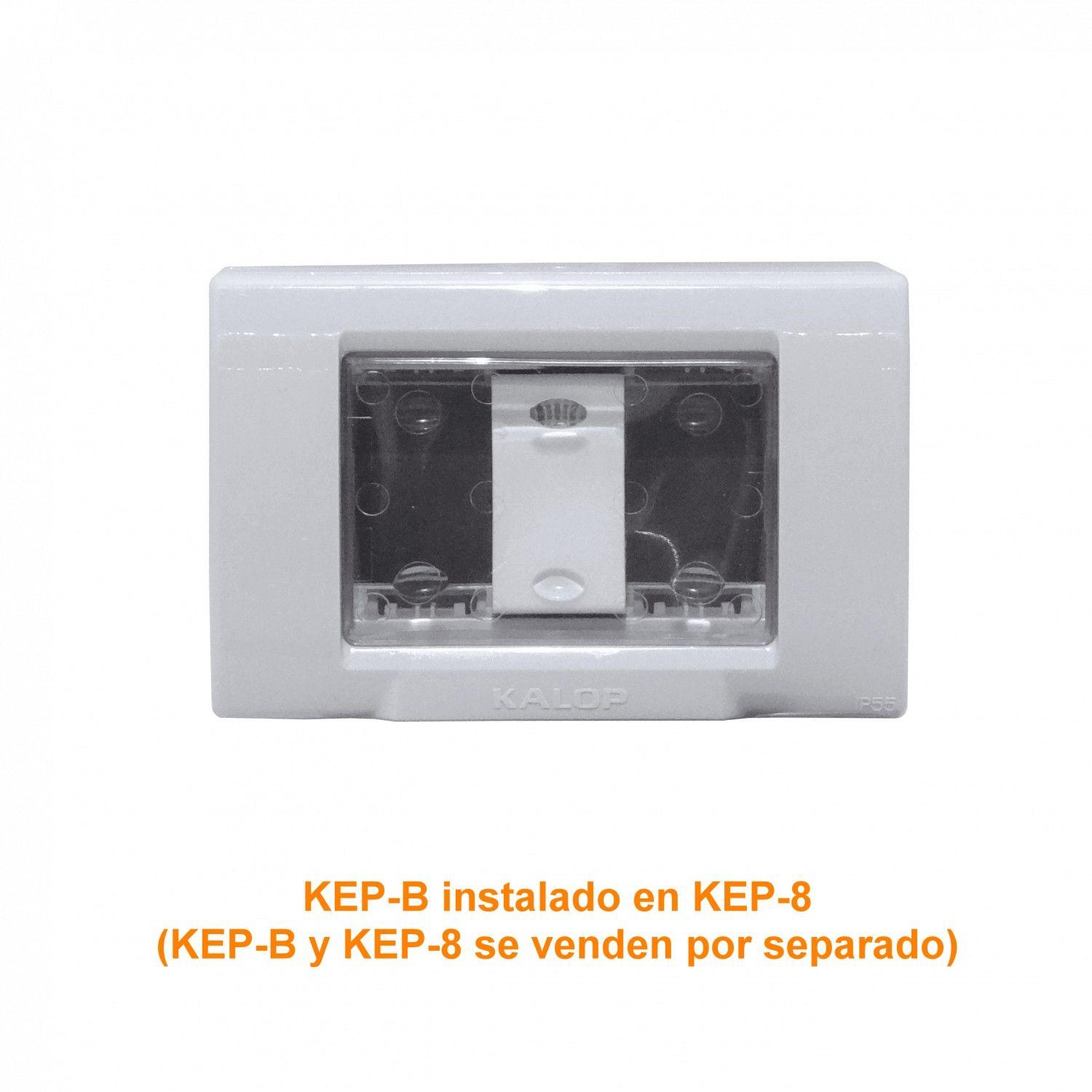 Caja de 3 módulos Kalop con tapa IP55 3 puestos gris-4