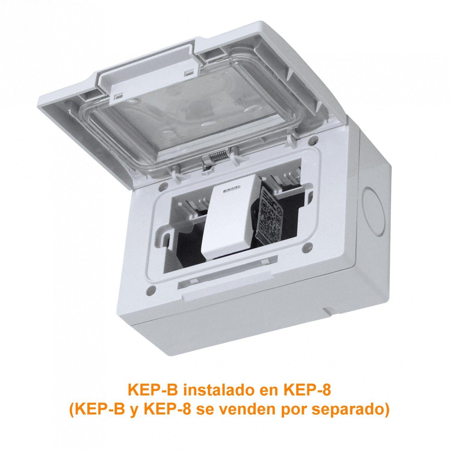 Caja de 3 módulos Kalop con tapa IP55 3 puestos gris-5
