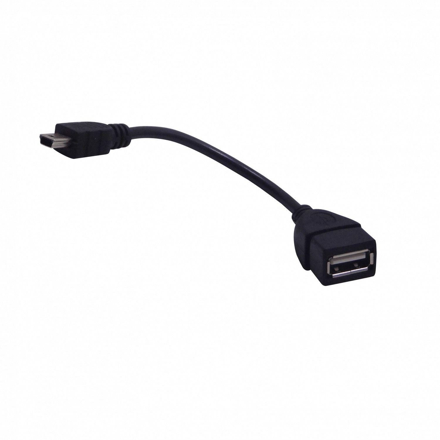 Cable OTG USB 2.0 A-H 5 pin a mini B 0,1 m-0