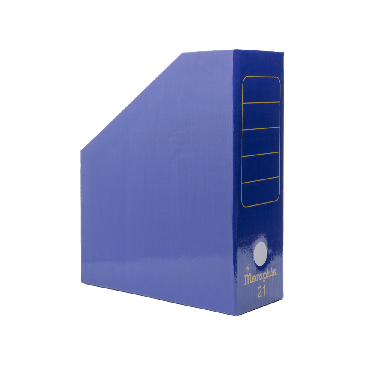 Caja revistera Memphis N° 21 tamaño carta azul-0
