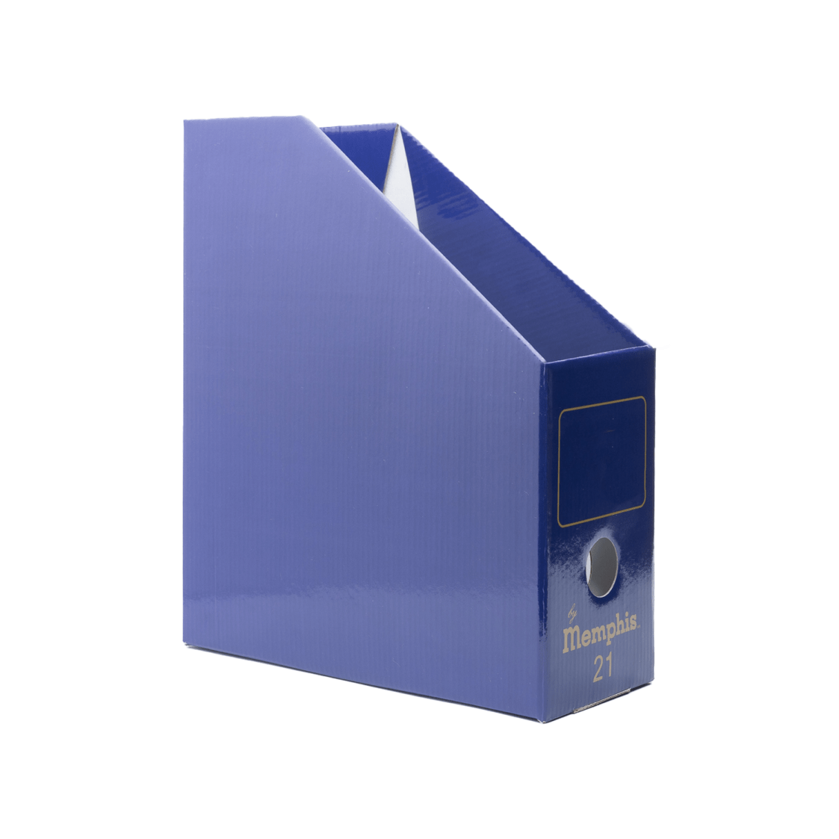 Caja revistera Memphis N° 21 tamaño carta azul-2