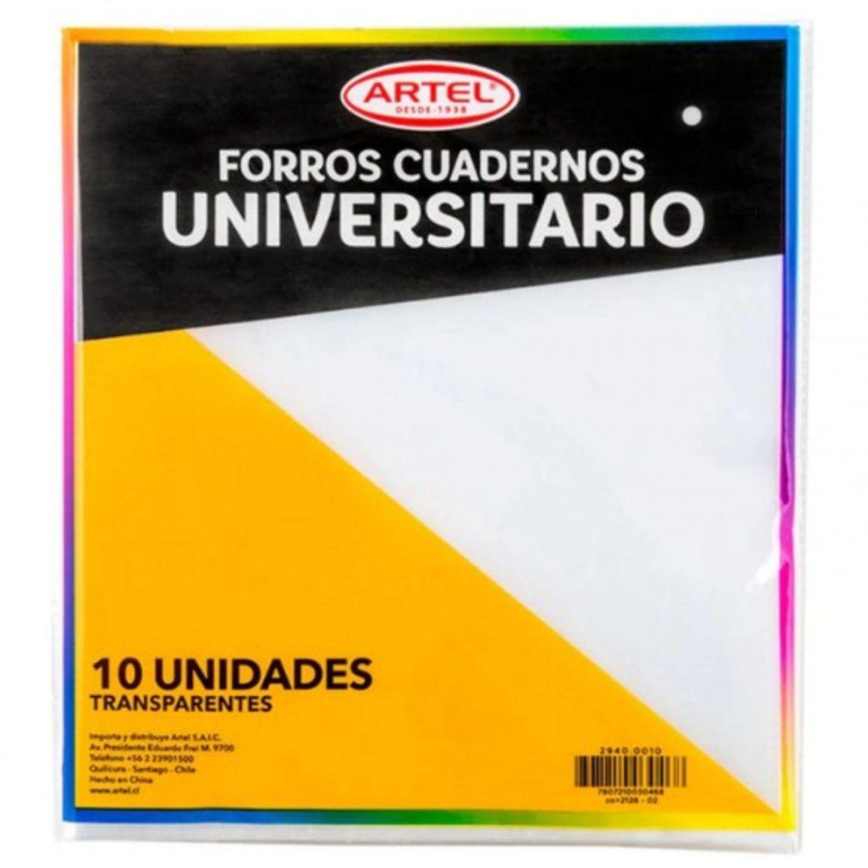 Forro para cuaderno Artel universitario 10 unidades transparente-1