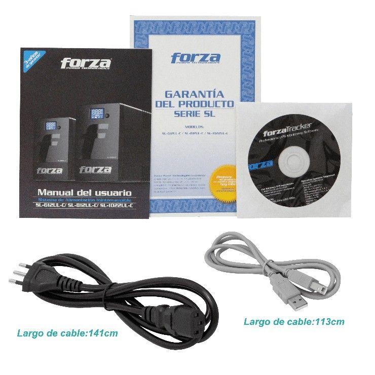 UPS Forza 600 VA 360 W con AVR y USB-3