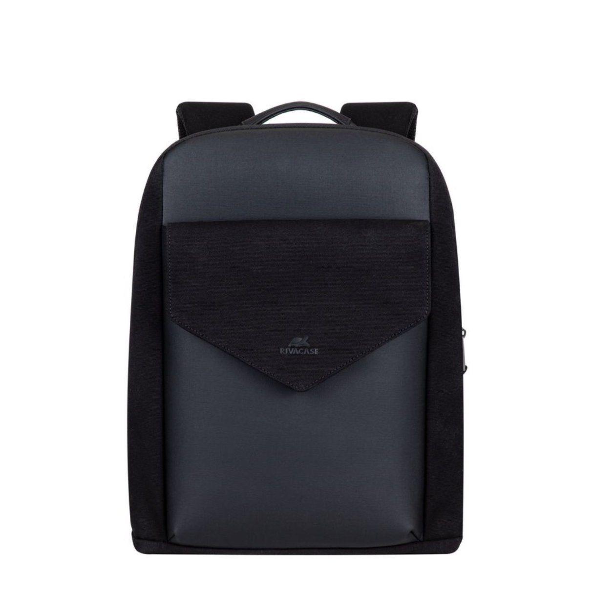 Mochila Rivacase 14" Cardiff compacta delgada negra-0