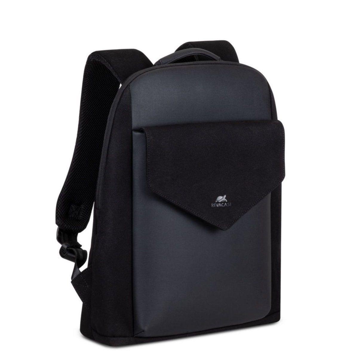 Mochila Rivacase 14" Cardiff compacta delgada negra-1