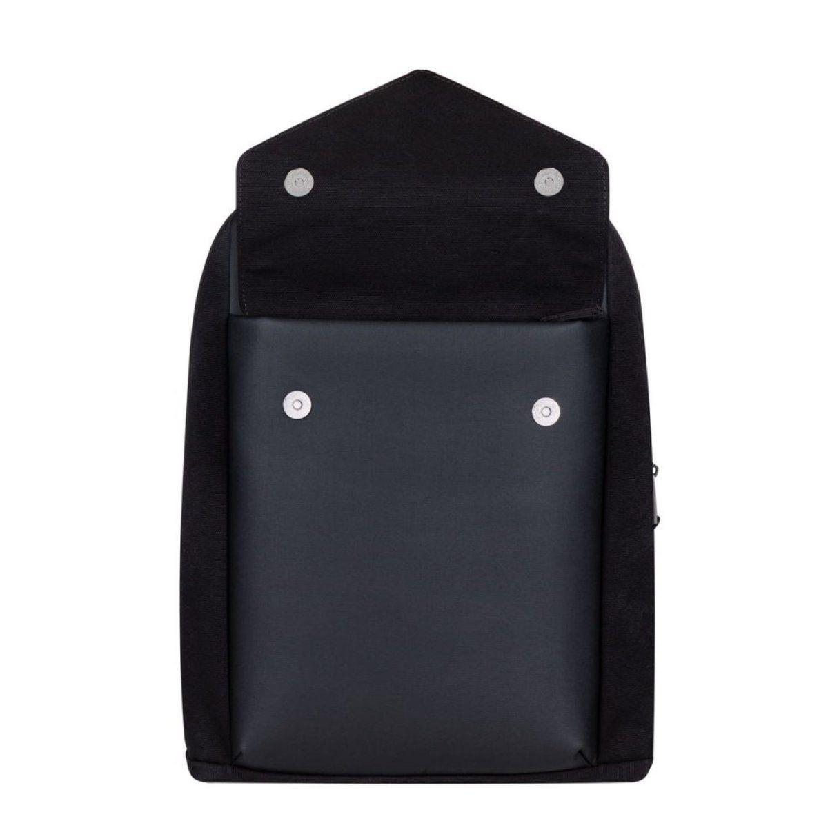 Mochila Rivacase 14" Cardiff compacta delgada negra-2