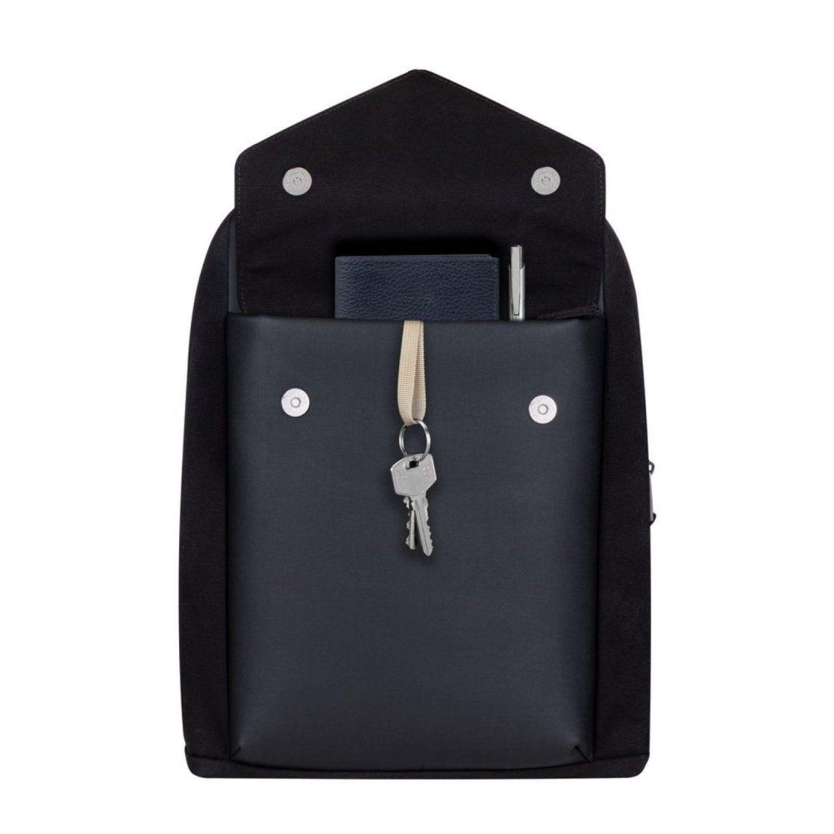 Mochila Rivacase 14" Cardiff compacta delgada negra-3