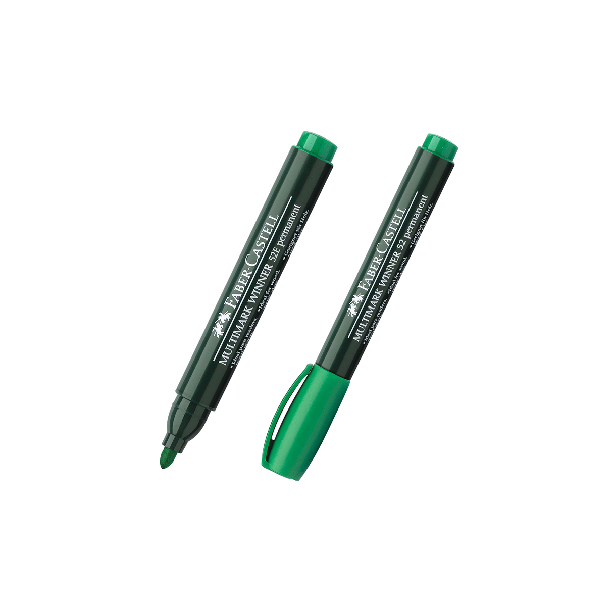 Marcador permanente Faber Castell 52 punta redonda verde-0