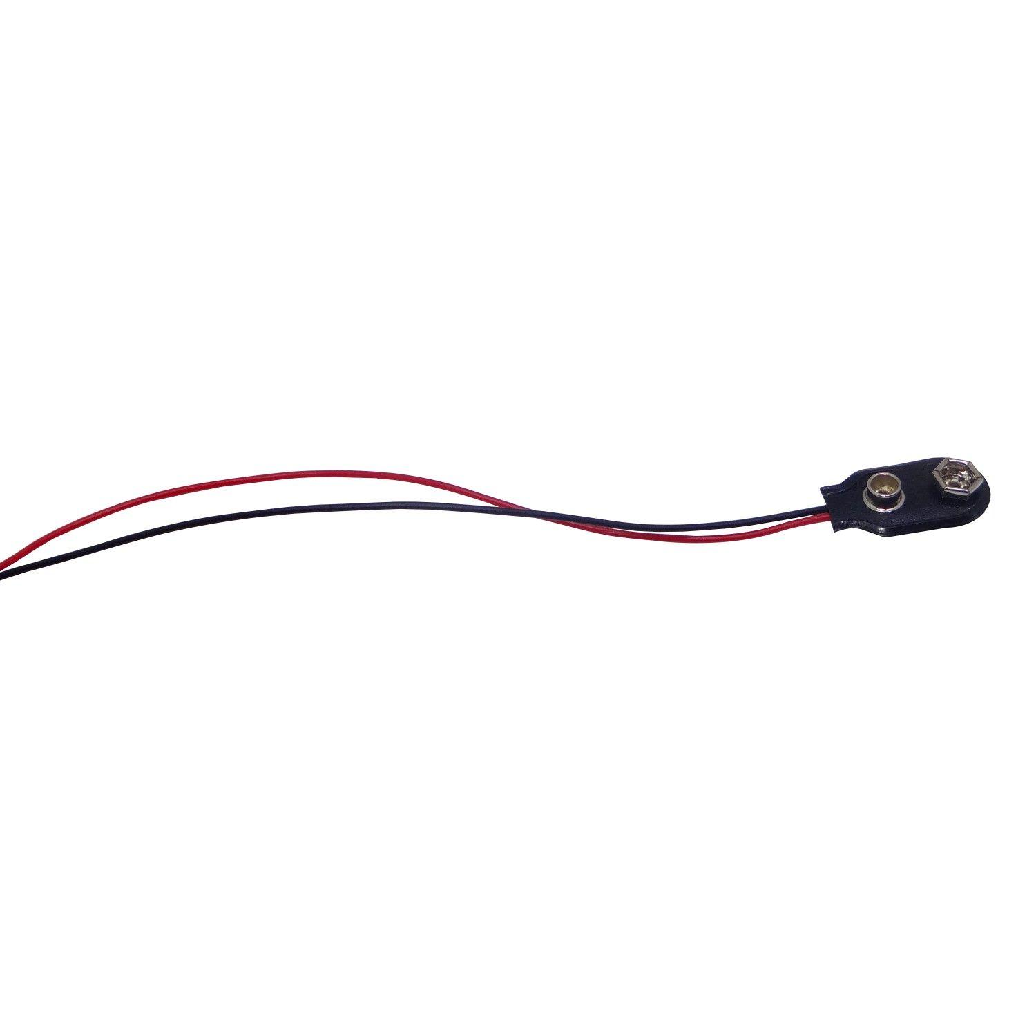 Porta-pila 9V con cable de 14 cm negro-3