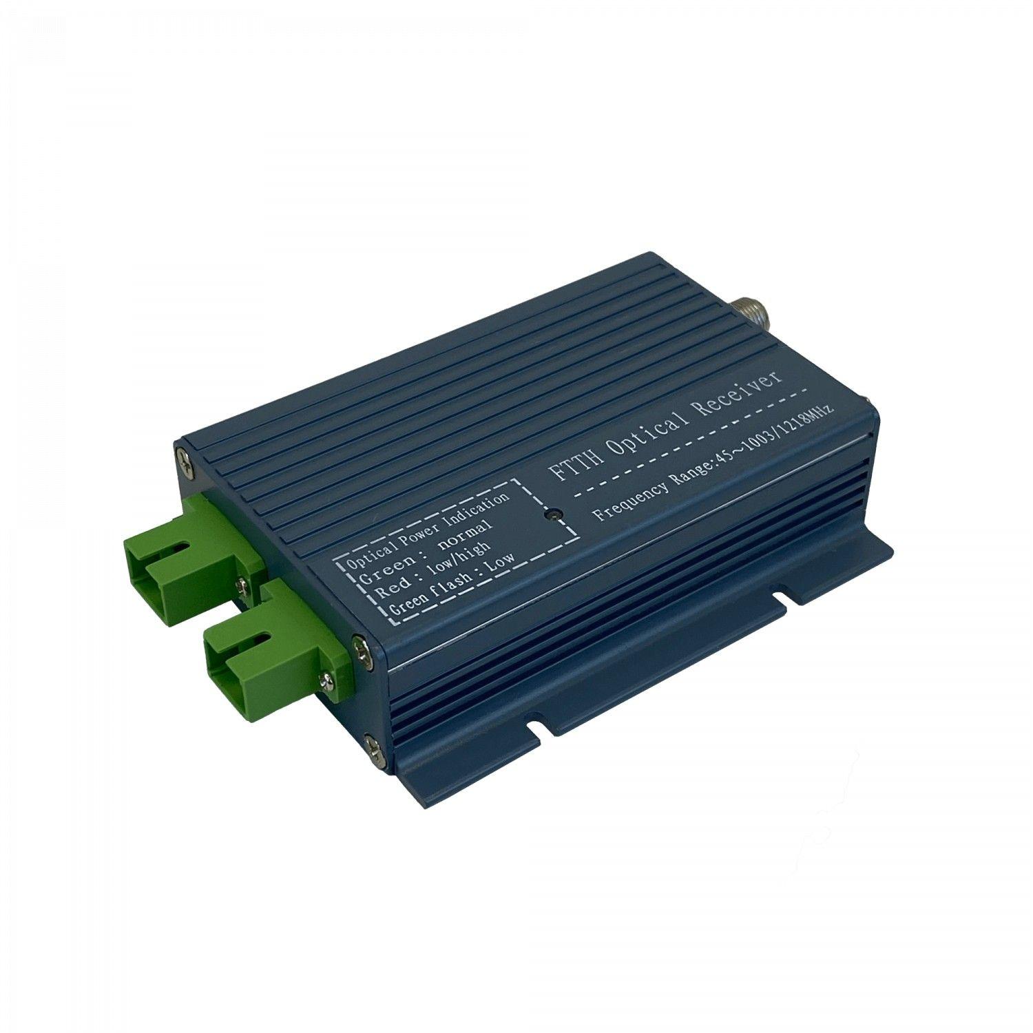 Receptor FTTH 2-SC/APC F-Hembra activo 1270-1577 nm 47-1002 MHz requiere 12 V-1