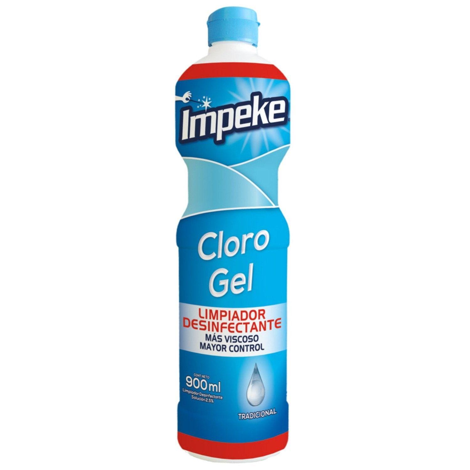 Limpiador cloro gel Impeke tradicional 900 ml-0