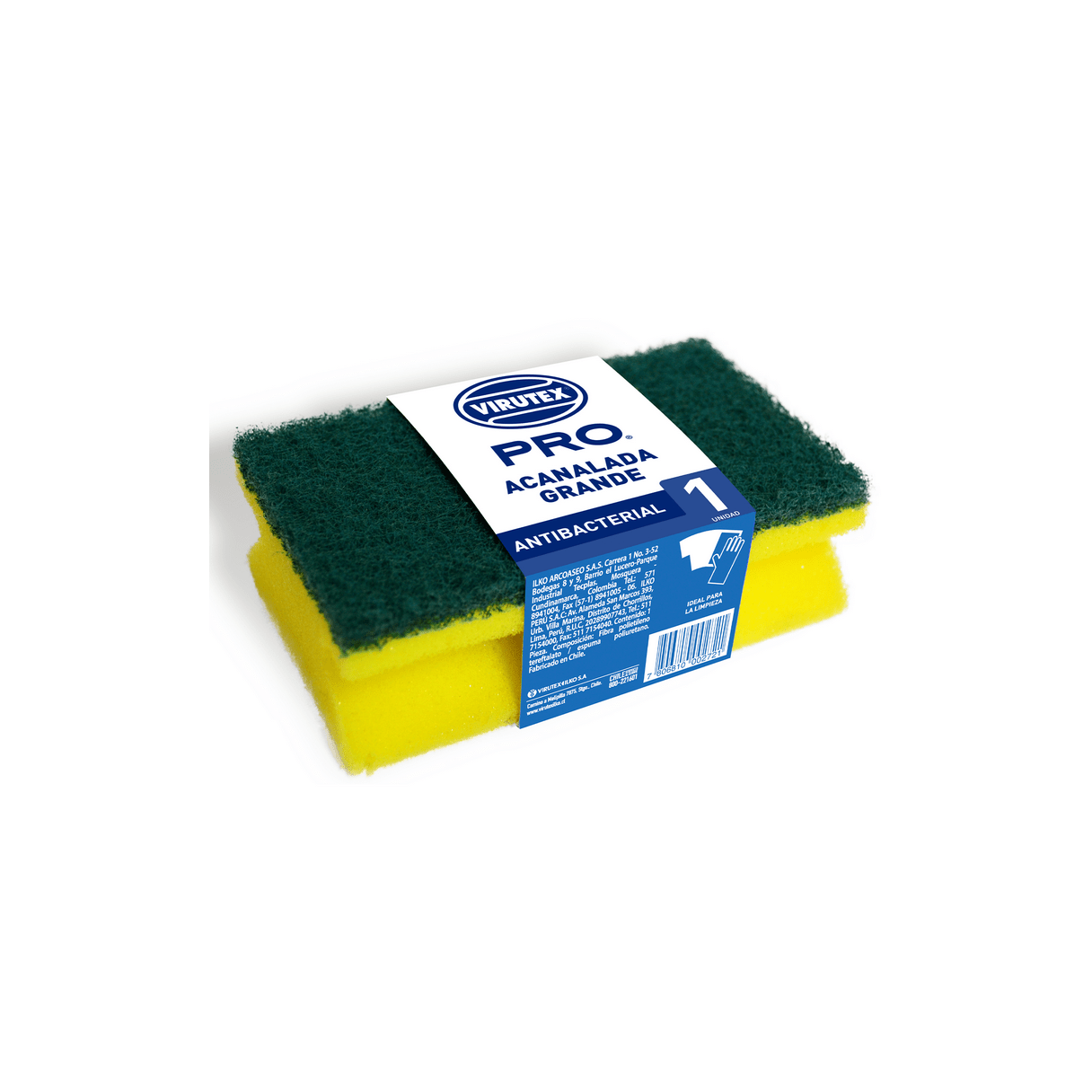 Esponja abrasiva Virutex Pro anatómica multiuso grande-0