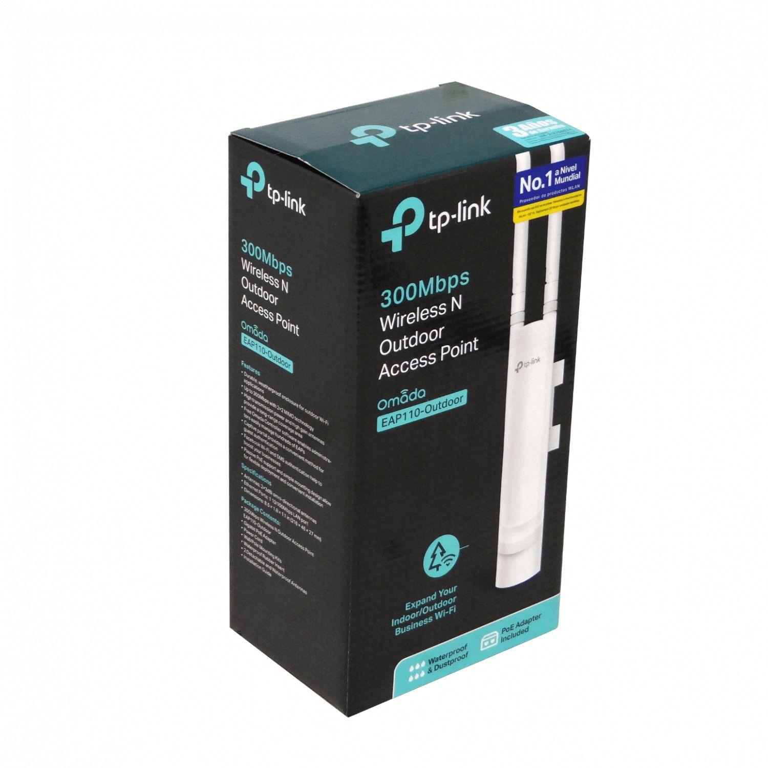 Adaptador TP-Link 2,4 GHz 300 Mbps exterior con PoE 3 dBi-4