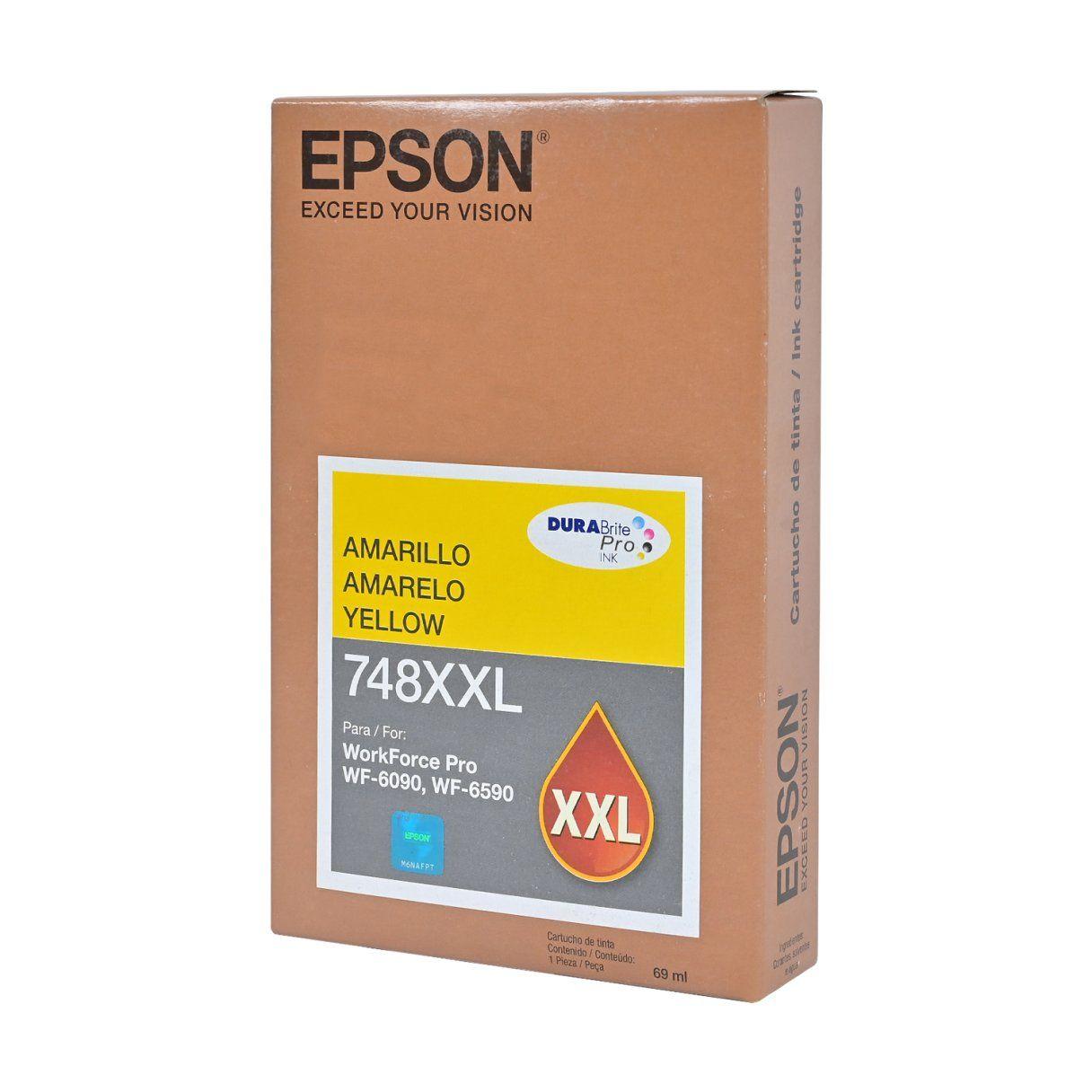 Cartucho de tinta Epson T748XXL capacidad extra alta amarillo-0