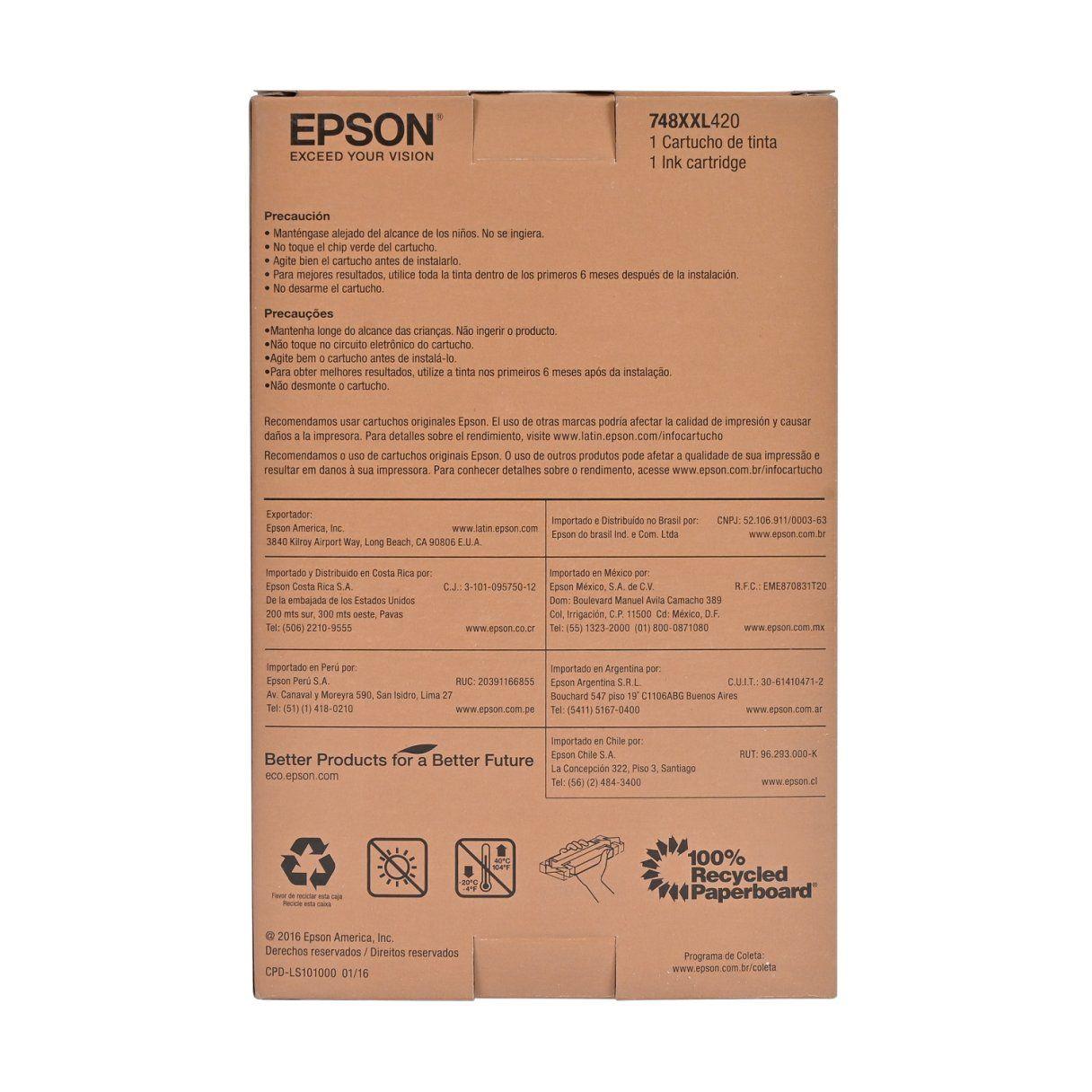Cartucho de tinta Epson T748XXL capacidad extra alta amarillo-2