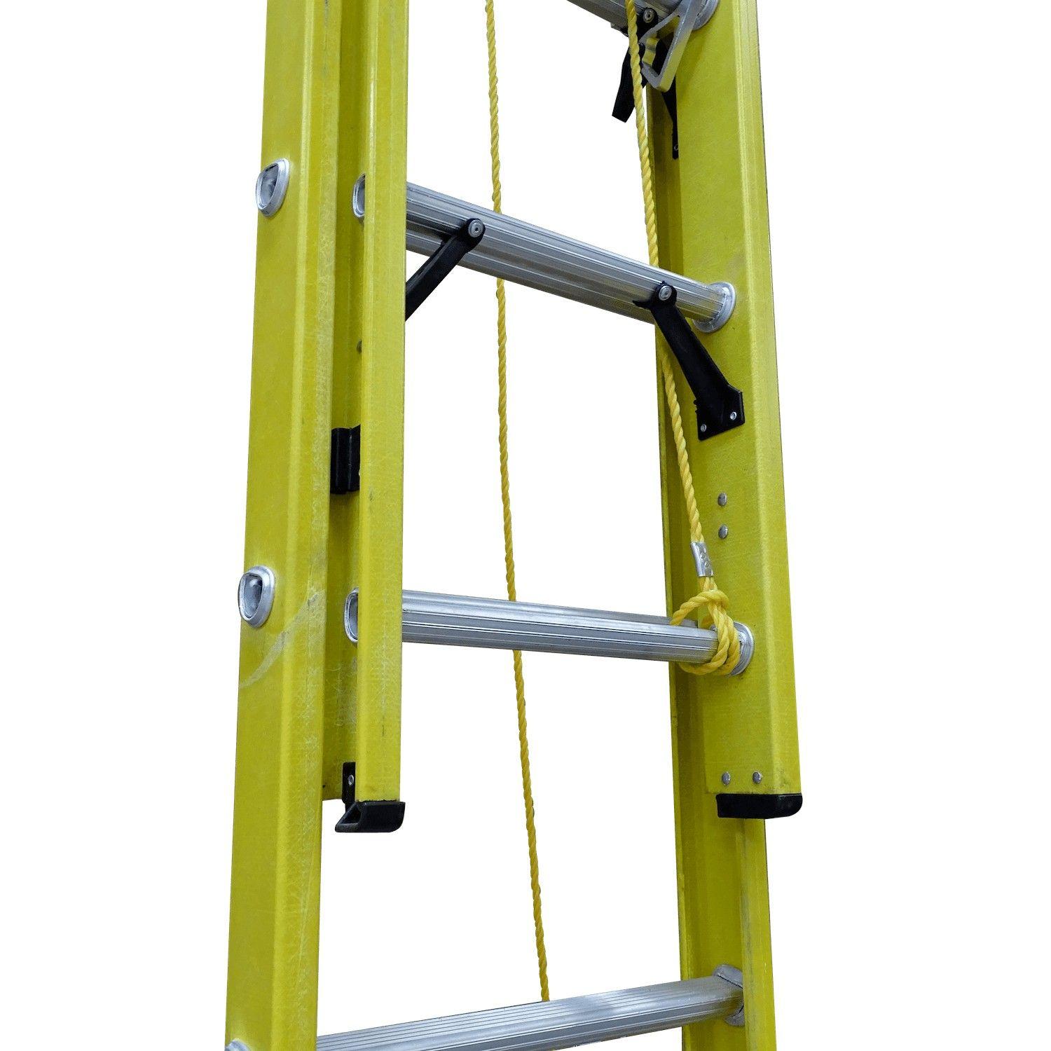 Escalera telescópica de fibra de vidrio 4,8-9,9 m 140 kg 32 peldaños-2