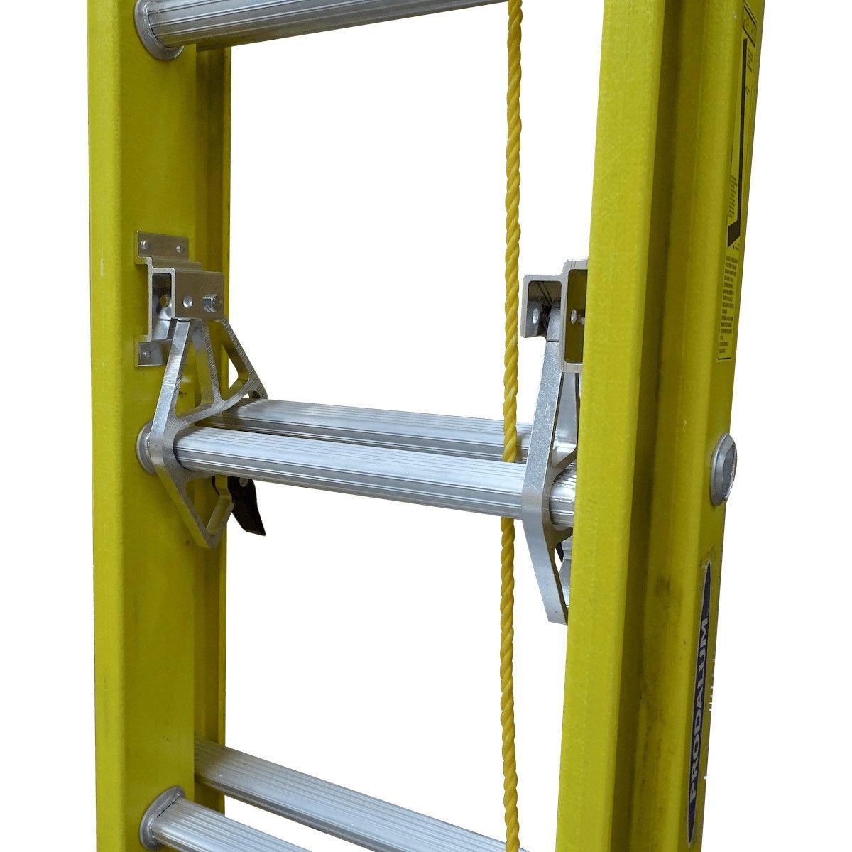 Escalera telescópica de fibra de vidrio 4,8-9,9 m 140 kg 32 peldaños-3
