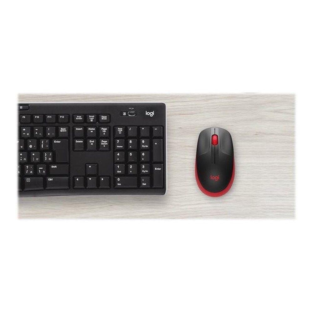 Mouse inalámbrico Logitech M190 2.4 GHz negro/rojo-5