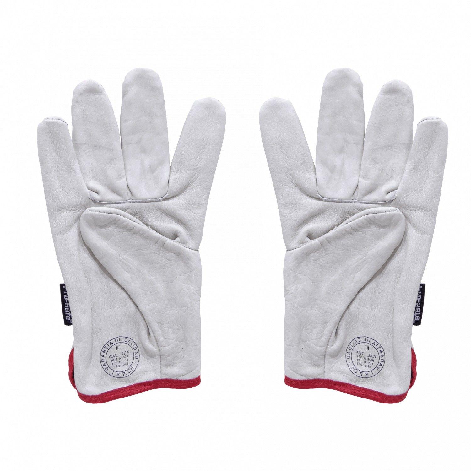 Guantes de seguridad Pro-Safe cabritilla corto sin forro CE EN388 talla M-2