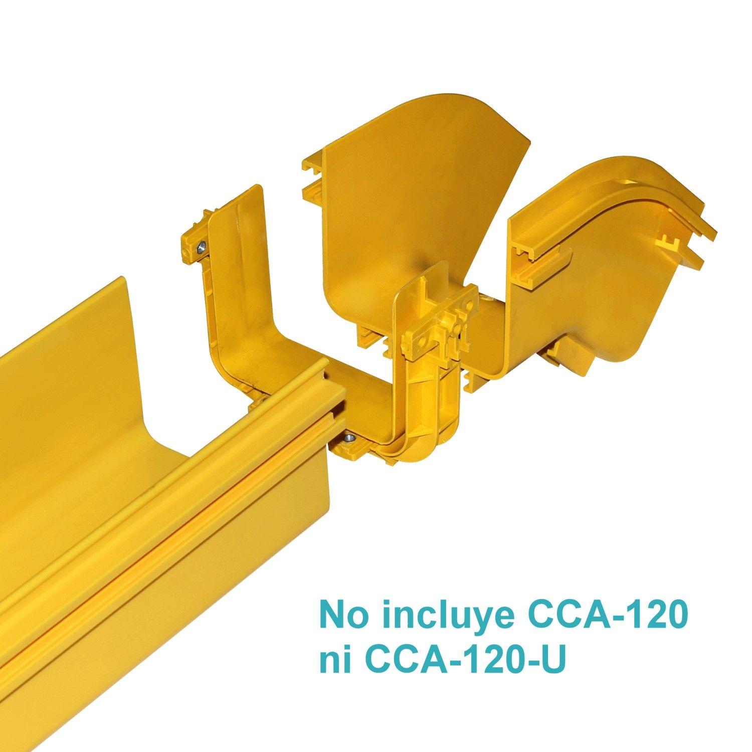 Ángulo exterior 120x100 mm 45º macho PC+ABS LSZH amarillo-4