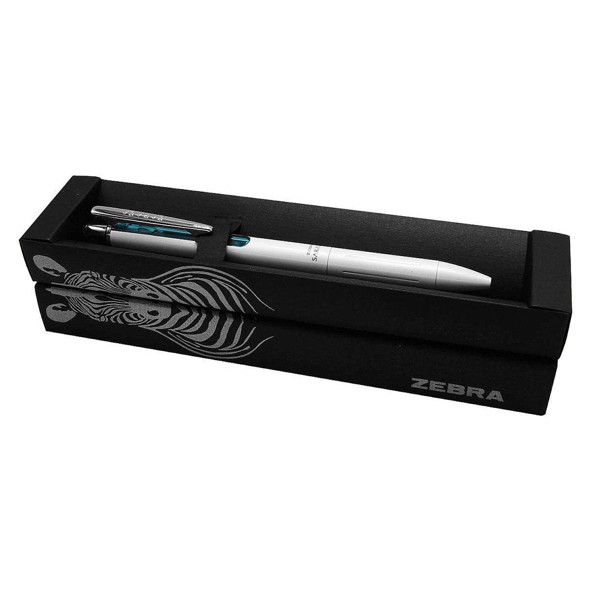 Bolígrafo Zebra Rollerball Sarasa Grand retráctil metálico rosado-1
