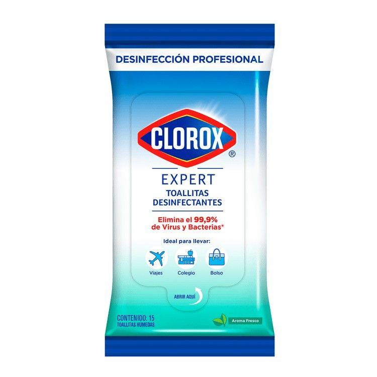Toallitas desinfectantes Clorox Expert 15 unidades-0