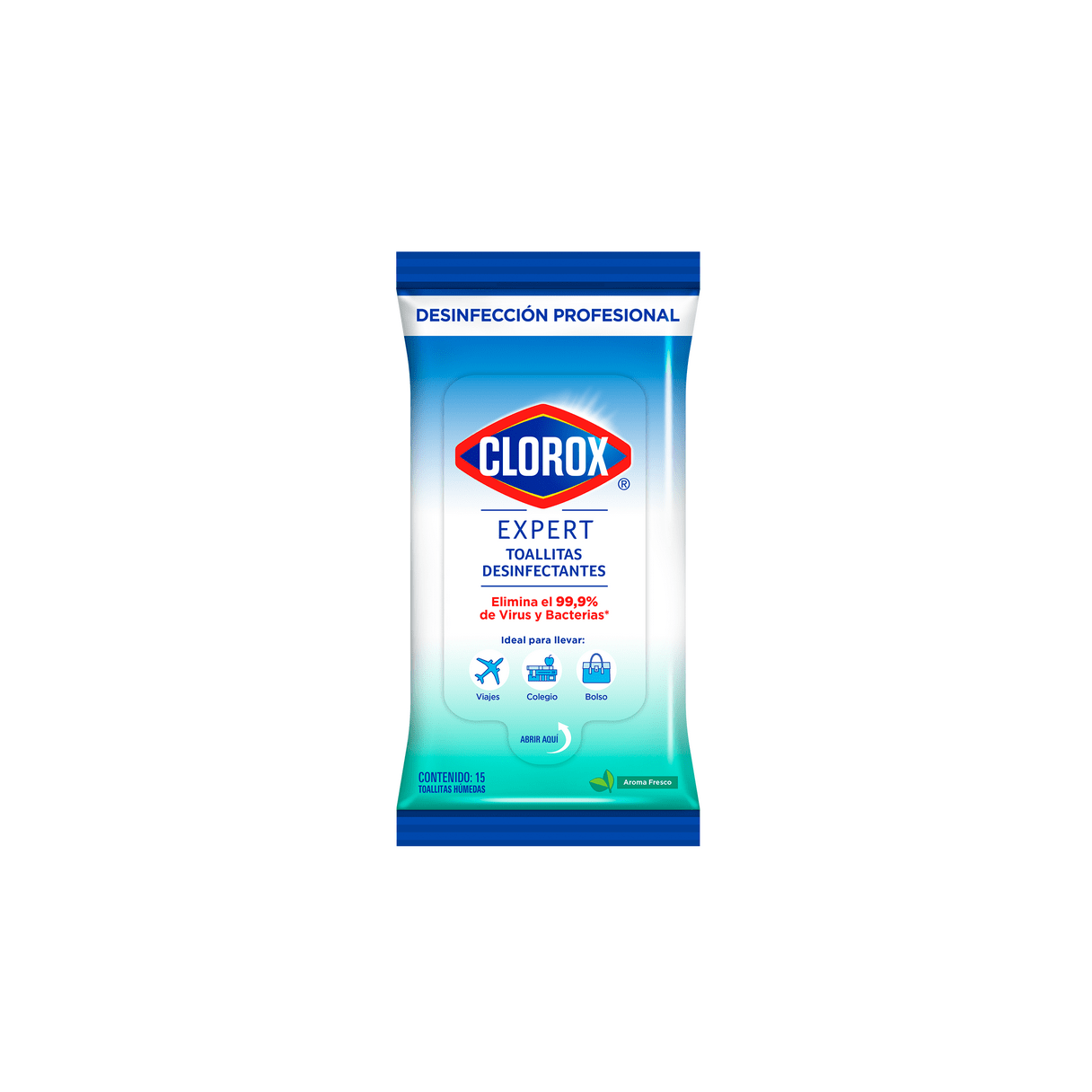 Toallitas desinfectantes Clorox Expert 15 unidades-1