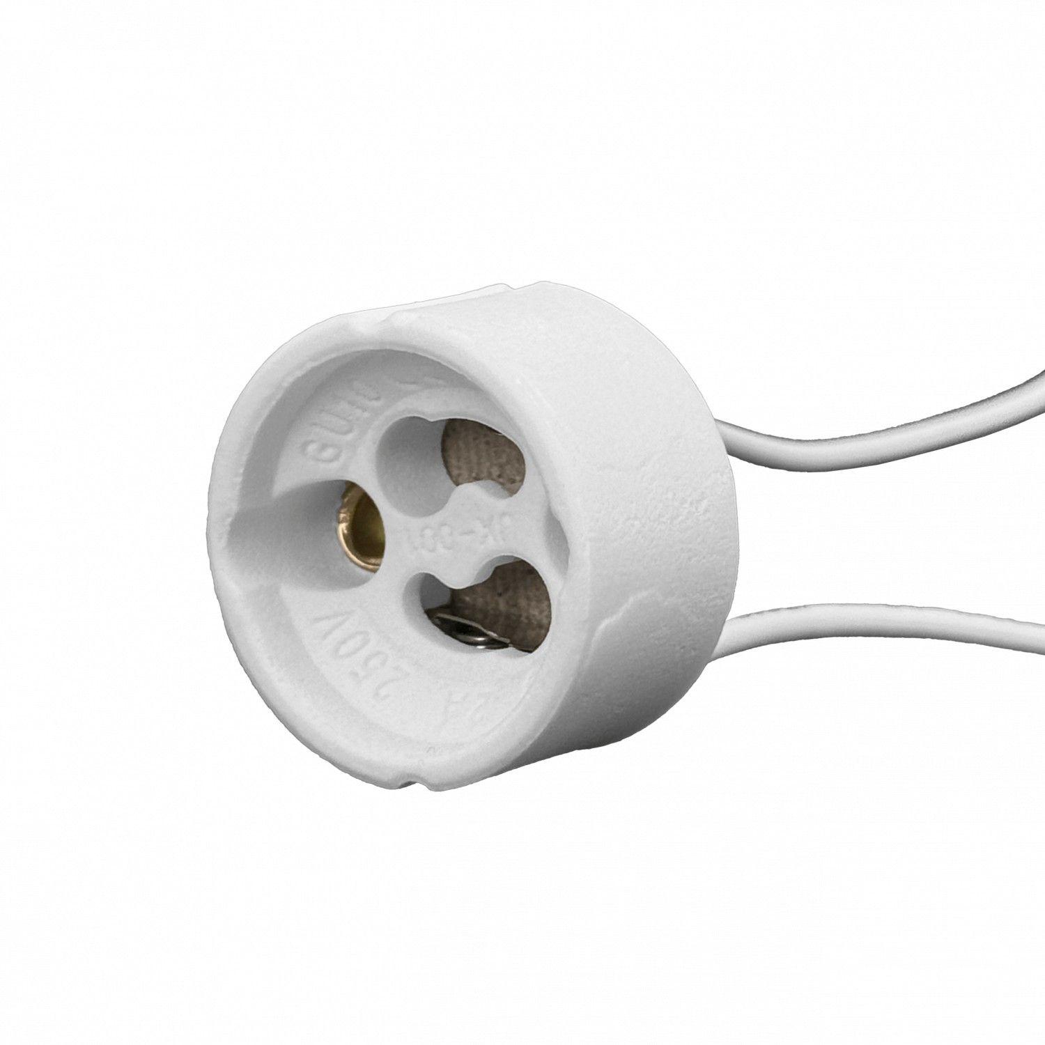 Base GU10 cerámica con cables conector-2