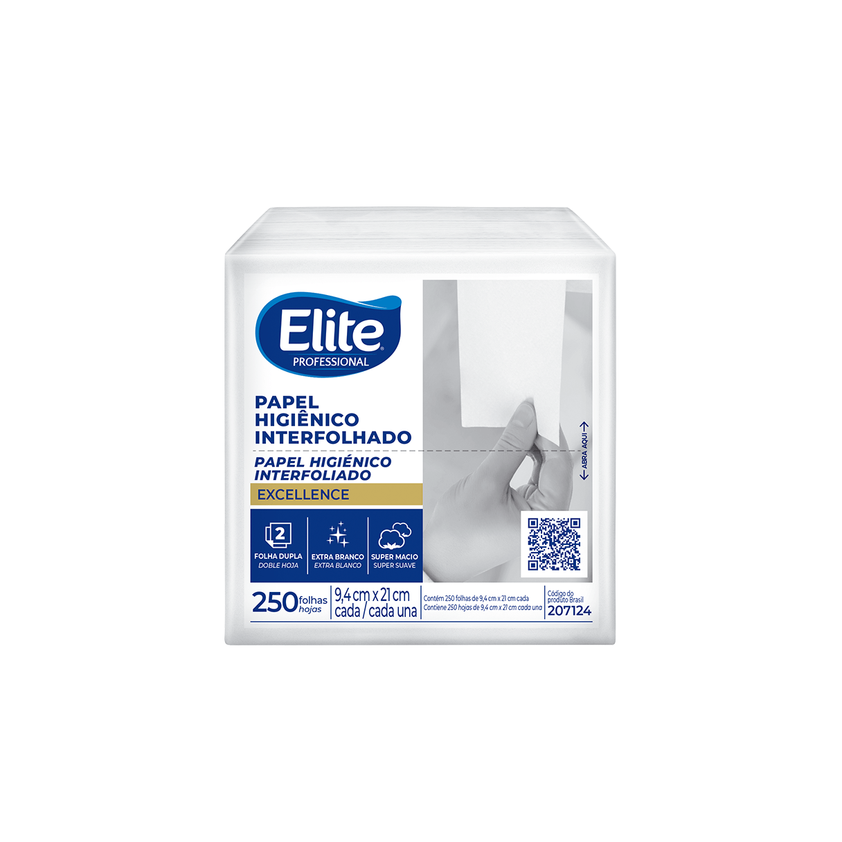 Papel higiénico Elite interfoliado doble hoja 250 unidades-0
