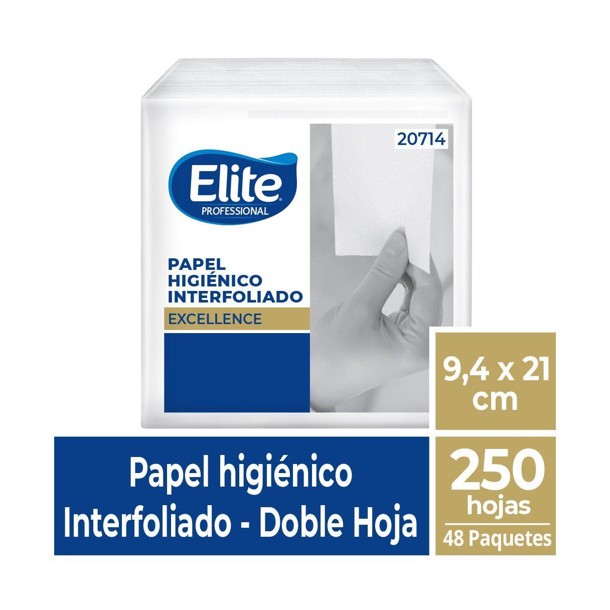 Papel higiénico Elite interfoliado doble hoja 250 unidades-1