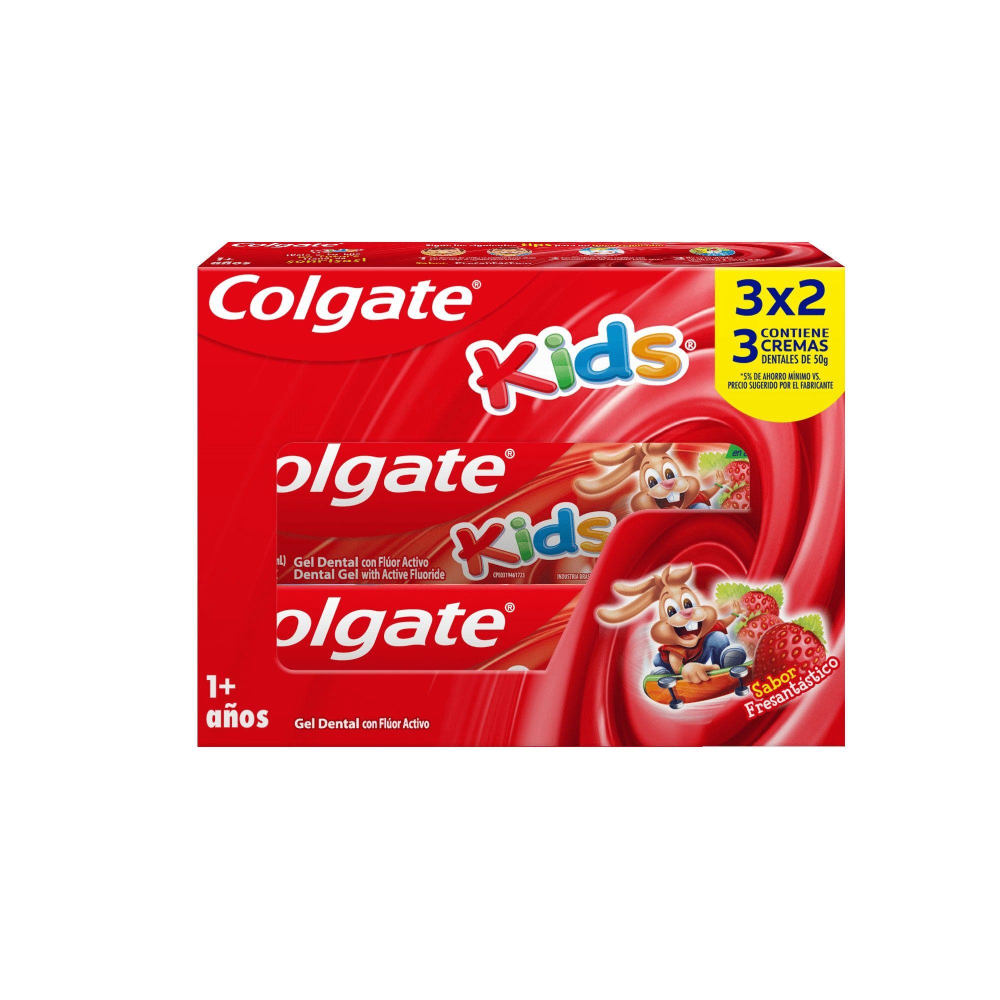 Pasta dental Colgate Kids frutilla 50 g 3 unidades-0