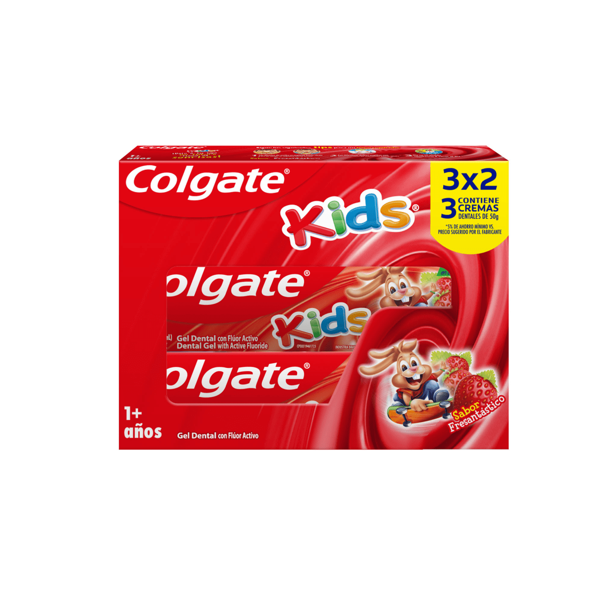 Pasta dental Colgate Kids frutilla 50 g 3 unidades-1