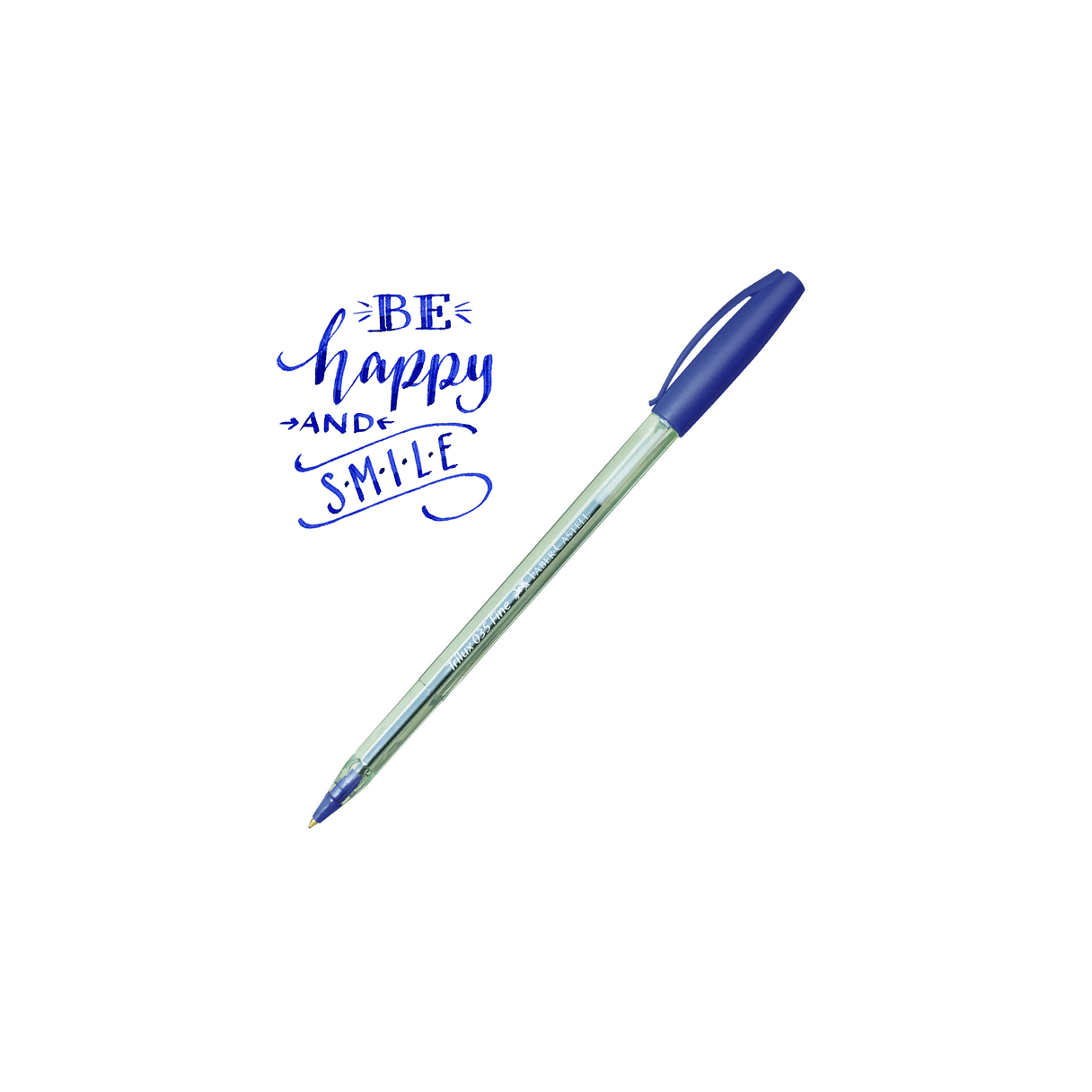 Bolígrafo Faber Castell Trilux 035 Punta fina azul-3