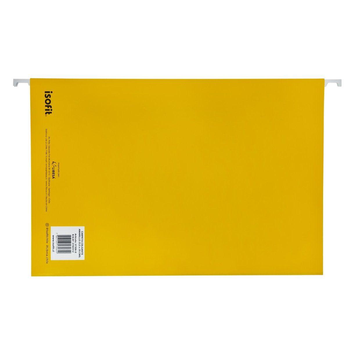 Carpeta colgante Isofit termolaminada amarilla-1