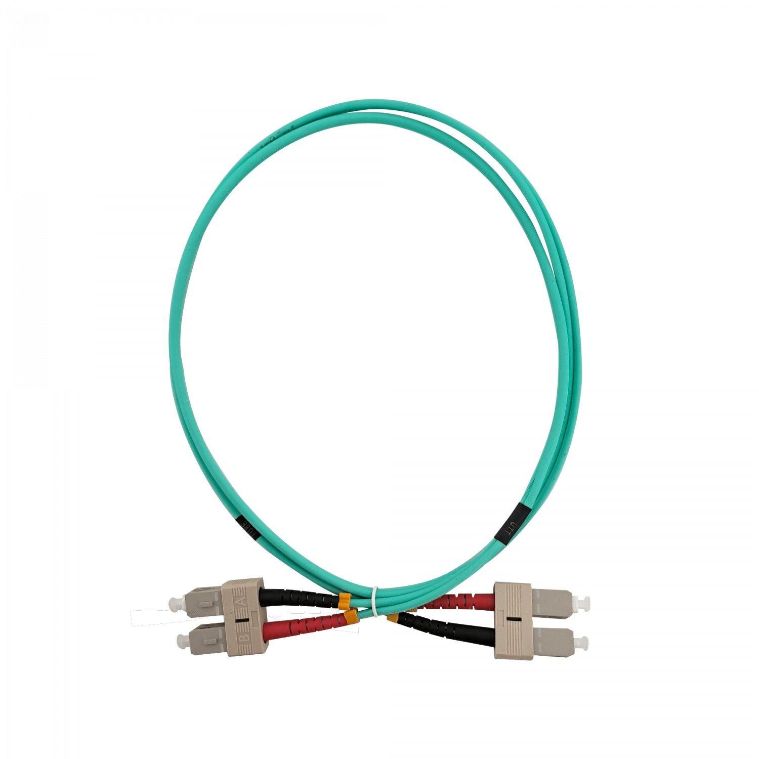 Jumper de fibra óptica SC-SC OM3 1 m multimodo 50/125 um-0