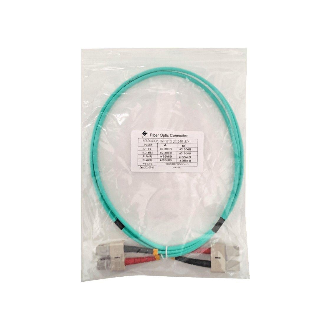 Jumper de fibra óptica SC-SC OM3 1 m multimodo 50/125 um-4
