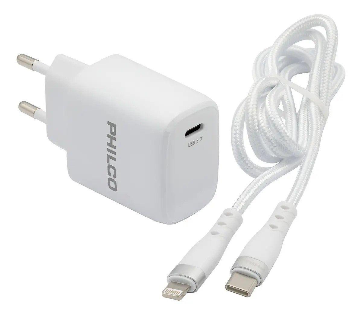 Cargador de pared Philco QC624 Quick Charge 3.0 con cable tipo C-2