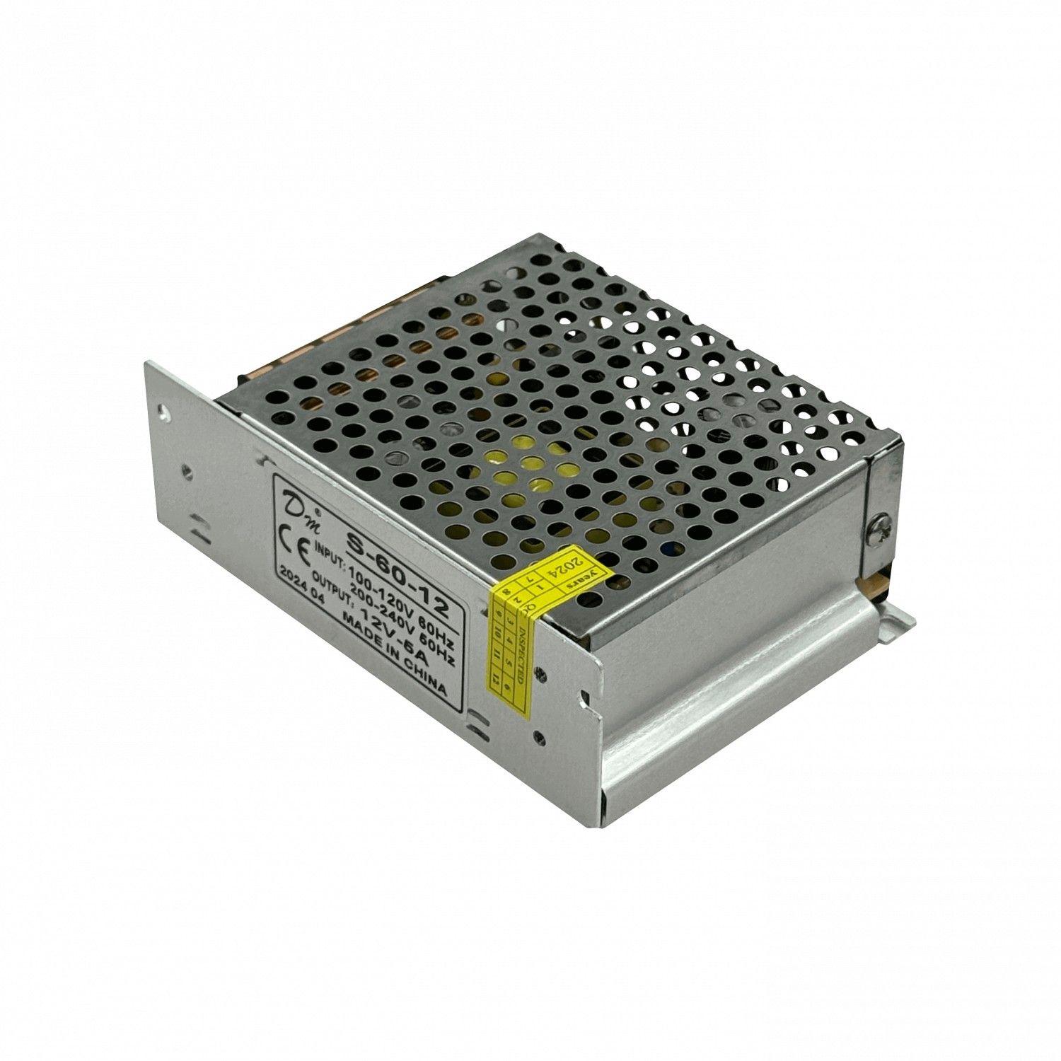 Fuente de poder interior 12 V 5 A 60 W ajustable IP20-5