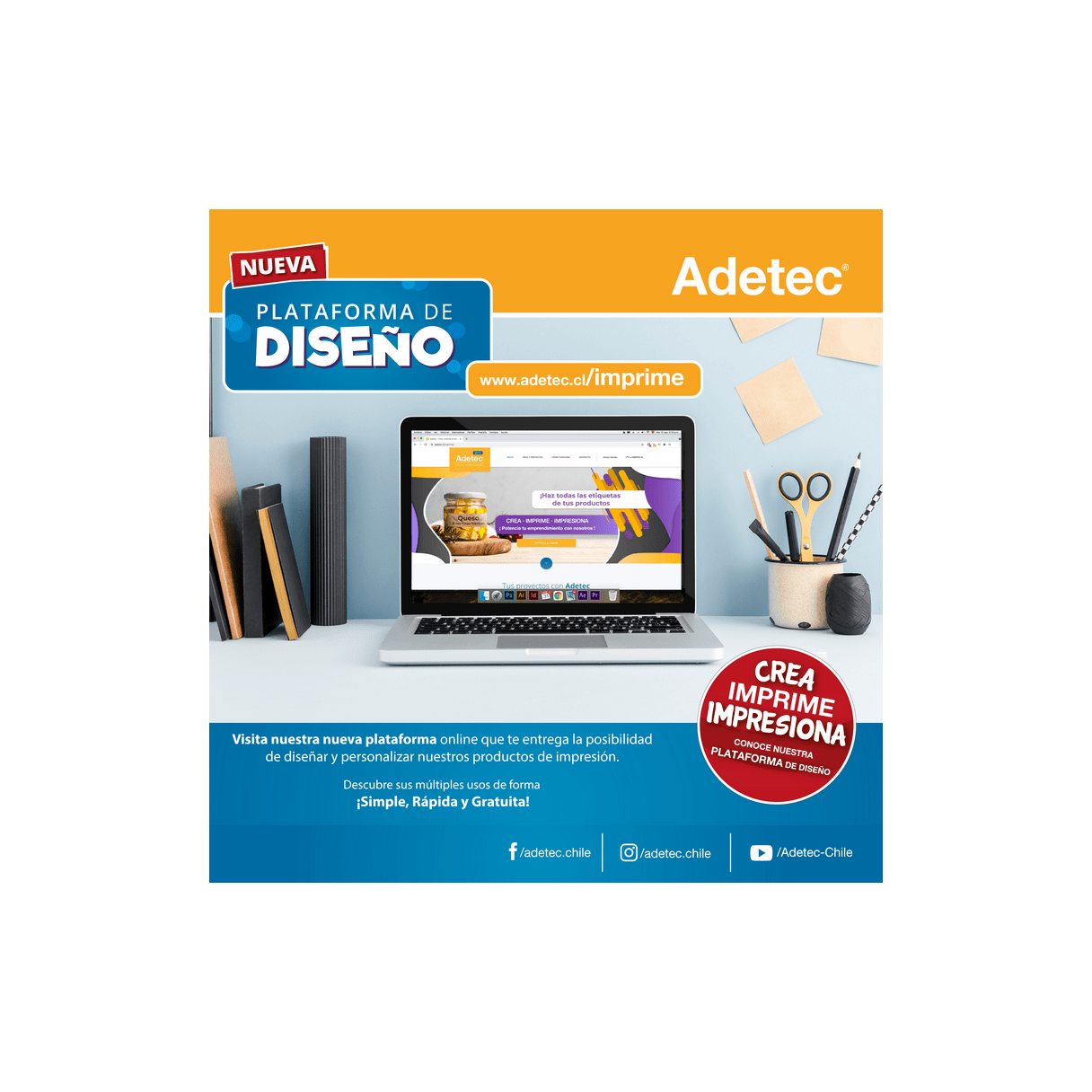 Etiqueta autoadhesiva Adetec 216x279 mm 25 unidades-3