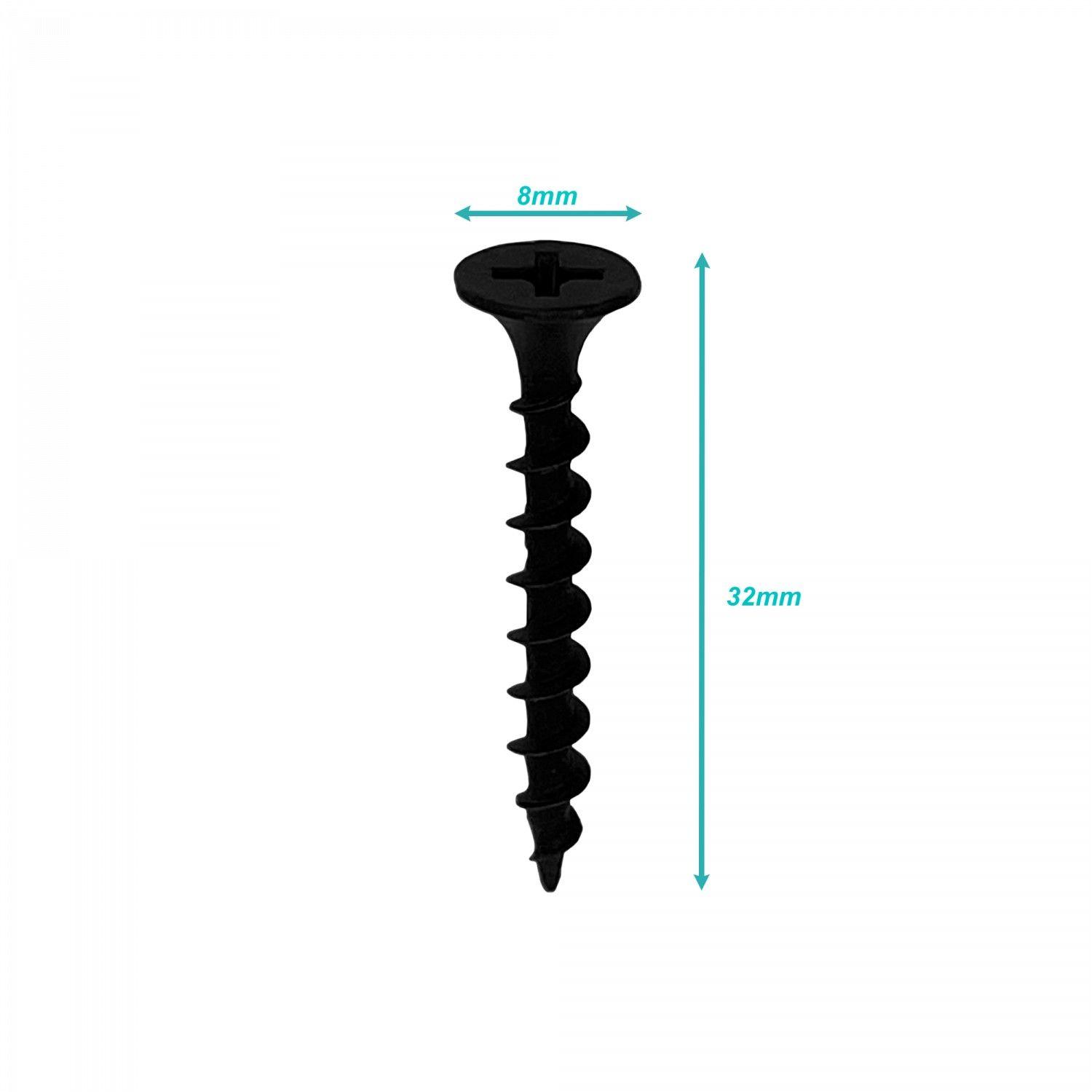 Tornillo Volcanita Cruz 6 x 1 1/4 pulgadas punta 1,25 mm negro-2