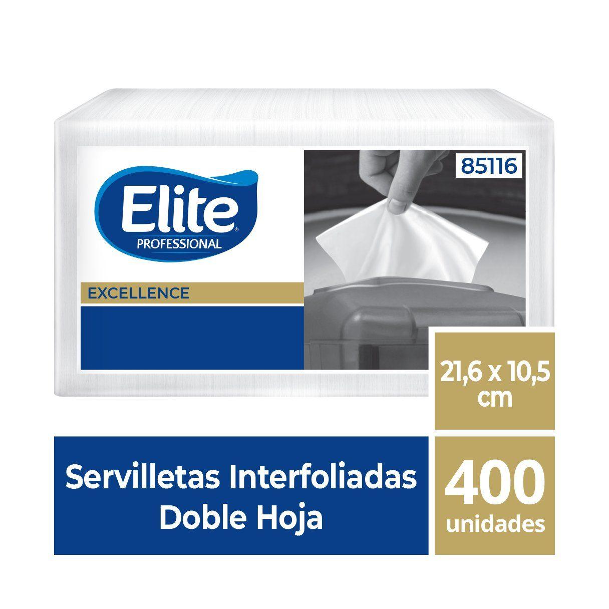 Servilleta interfoliada Elite Excellence doble hoja 10,5x21,6 cm 400 unidades-1