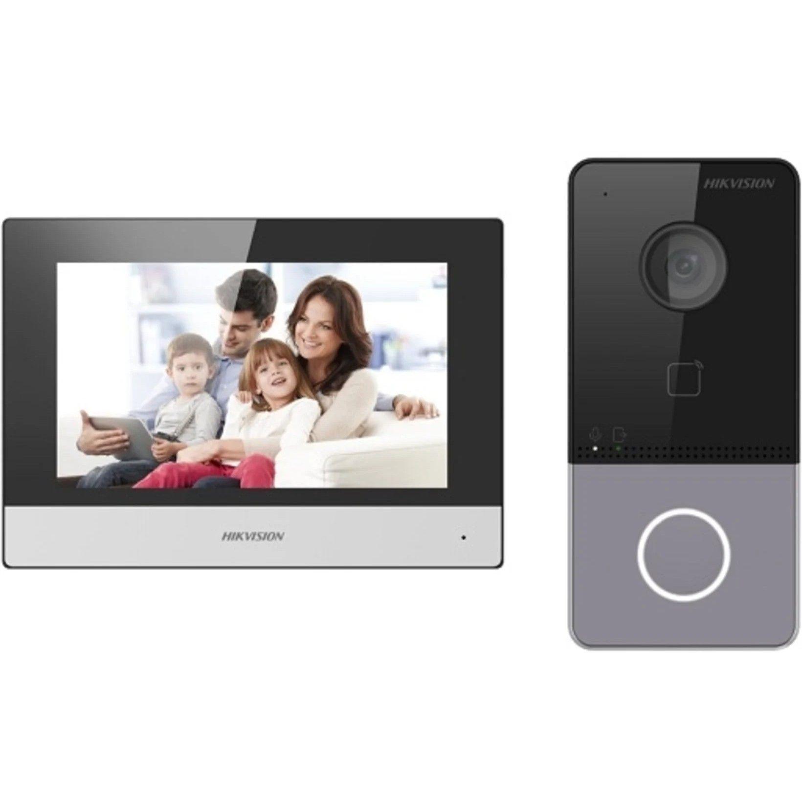 Kit de videoportero Hikvision DS-KV6113-WPE1 y DS-KH6320-2