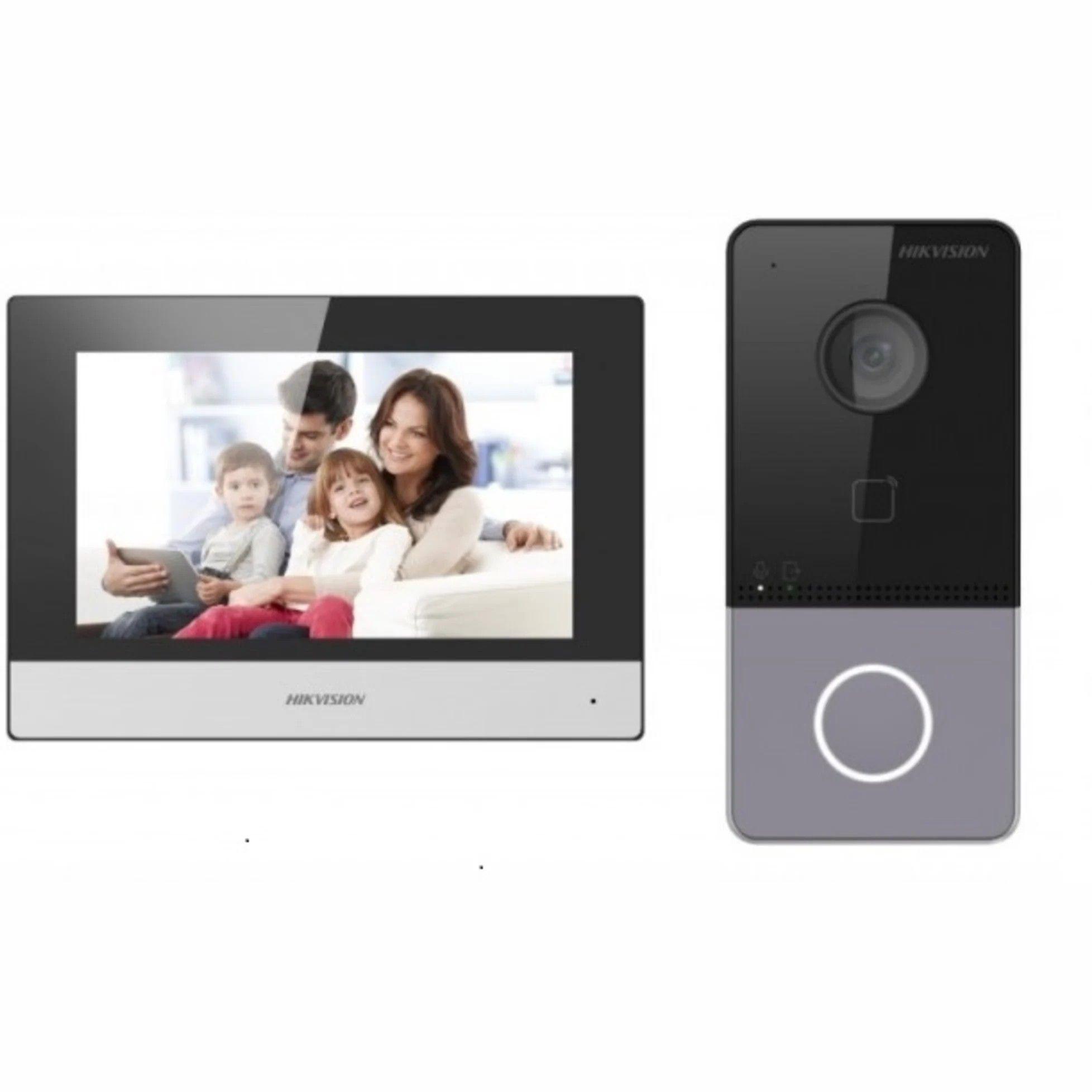 Kit de videoportero Hikvision DS-KV6113-WPE1 y DS-KH6320-5