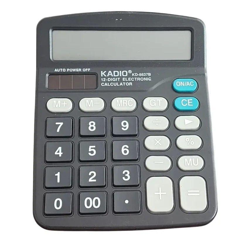 Calculadora de escritorio Kadio KD-8837B 12 dígitos-1