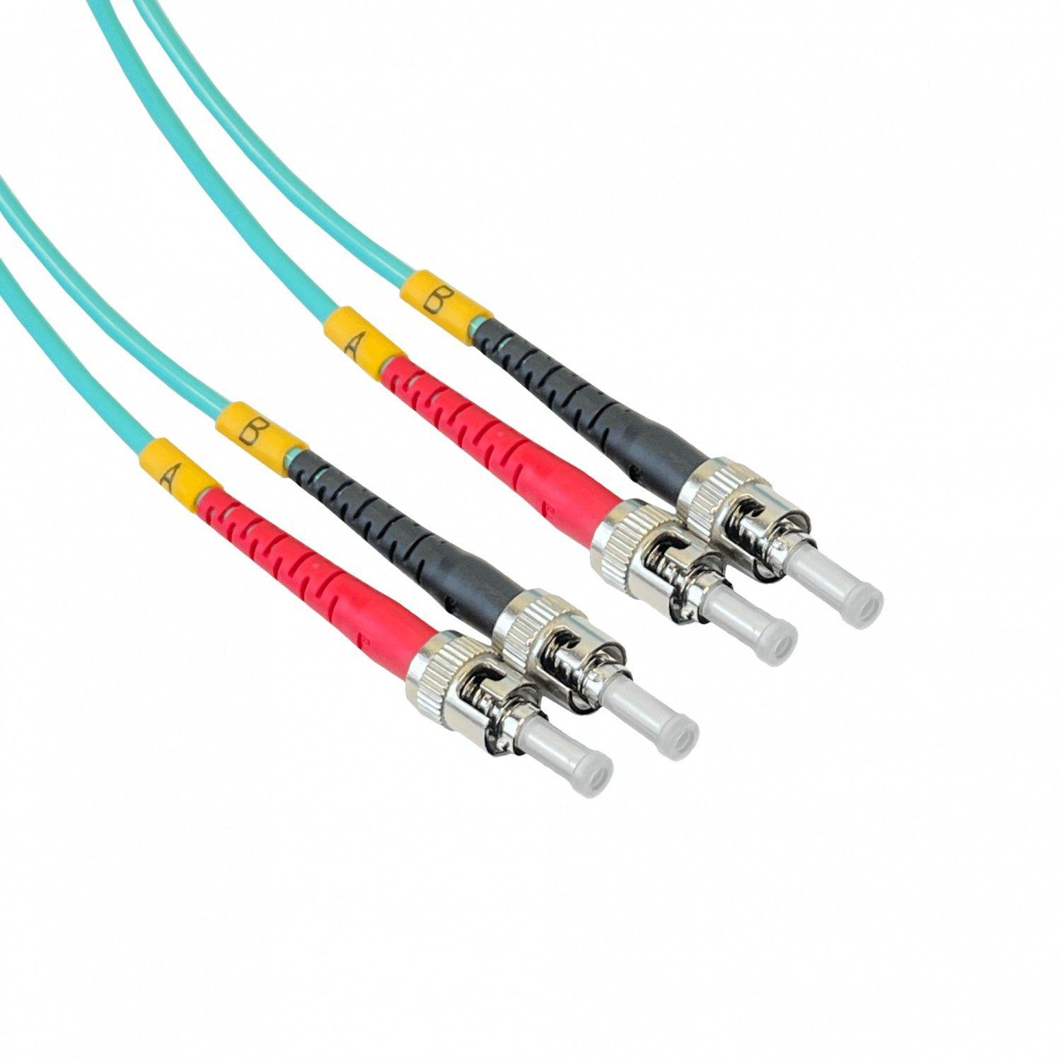 Jumper de fibra óptica ST-ST OM3 multimodo 10 m-1