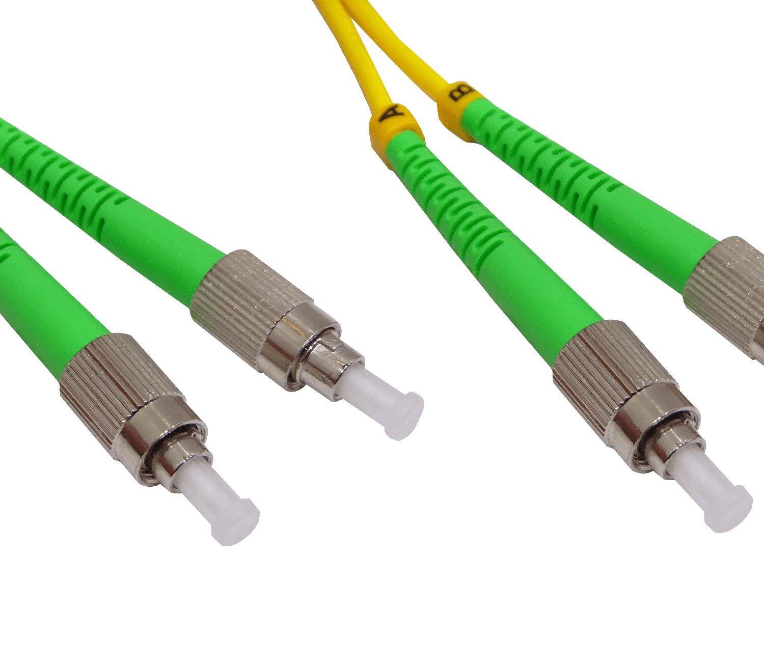 Cable de fibra óptica FC/APC a FC/APC 5 m Monomodo Duplex 9/125 um 3 mm-2