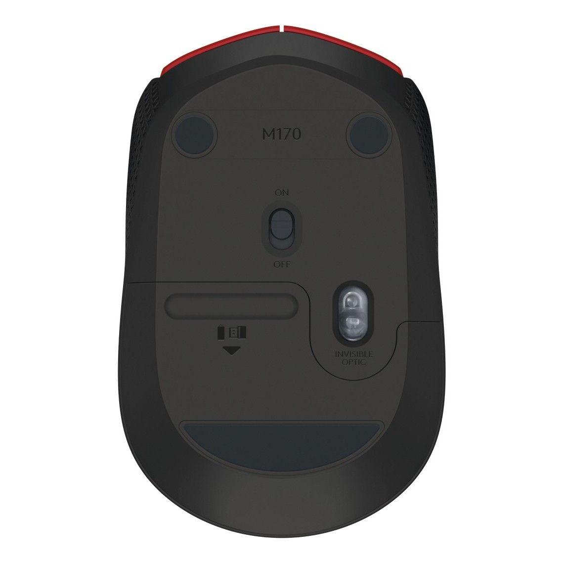 Mouse inalámbrico Logitech M170 rojo-1
