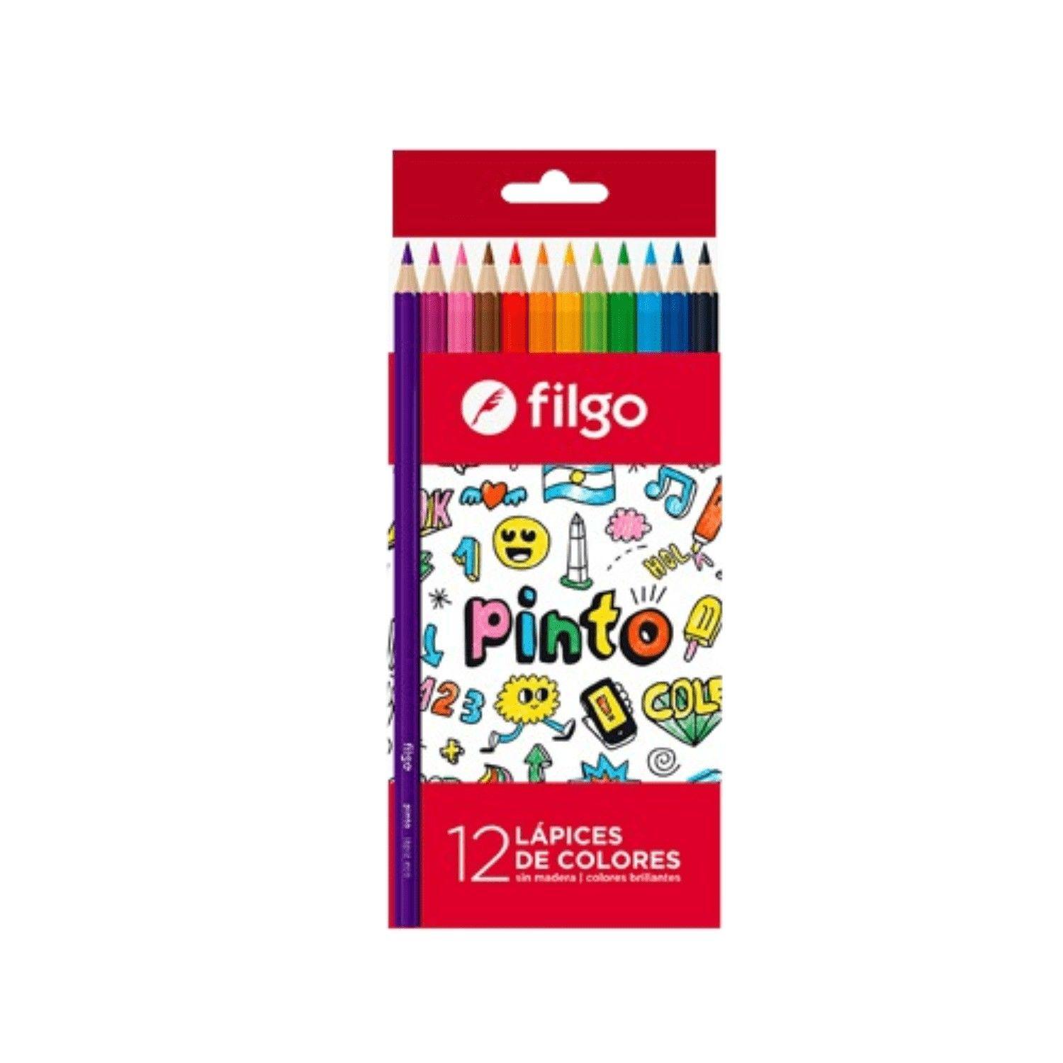 Lápices de colores Filgo Pinto 12 unidades-0